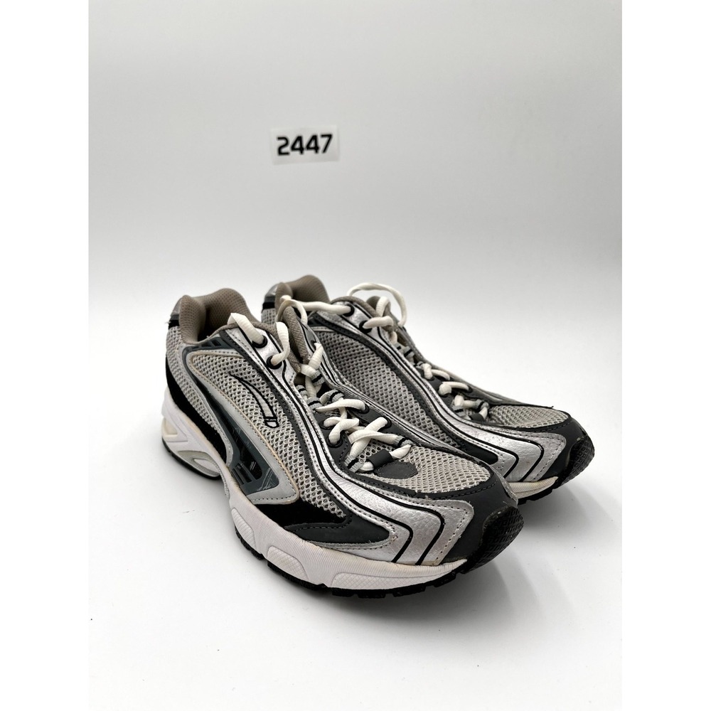 LA Gear LA1253EM Mario Mens 9 Running Shoes Gray Silver Lace Up Athletic Sneaker
